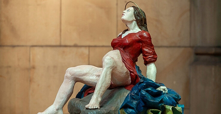 "Crowning": Die gebärende Marie von Esther Strauß.