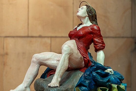 "Crowning": Die gebärende Marie von Esther Strauß.