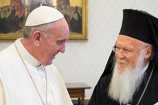 Papst Franziskus und Patriarch Bartholomaios