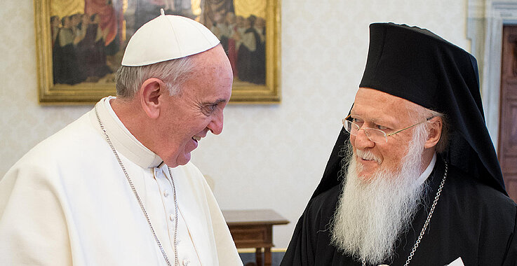 Papst Franziskus und Patriarch Bartholomaios