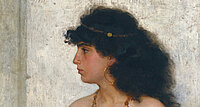 Esther, die jüdische Königin am Hof des persischen Königs Ahasveros. Viktor Alexeevich Bobrov, 1888. 