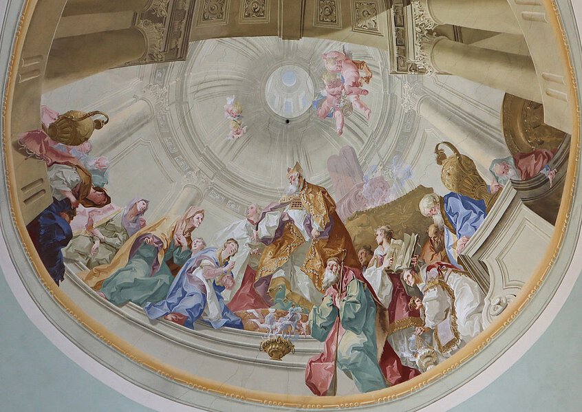 Der Gedenktag Unserer Lieben Frauen in Jerusalem - früher das Fest Mariä Tempelgang oder Mariä Opferung - erinnert an die Erzählung im apokryphen Jakobus-Evangelium, wonach Maria im Alter von drei Jahren von ihren Eltern, Joachim und Anna, in den Tempel nach Jerusalem gebracht wurde, wo sie unter den Tempeljungfrauen erzogen werden sollte.