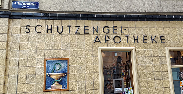 Die Schutzengel-Apotheke in der Favoritenstraße. 
