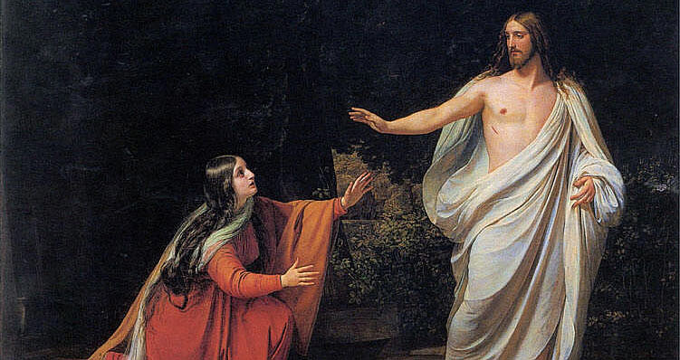 Das Bild von Alexander Ivanov (1806–1858) zeigt die Erscheinung Jesu Christus vor Maria Magdalena. 
