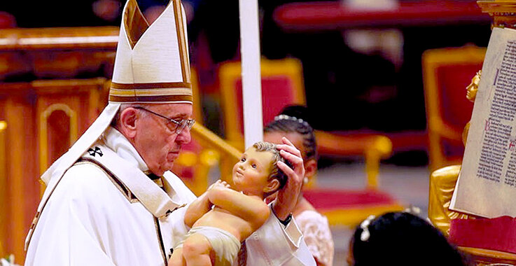 Papst Franziskus Christmette Weihnachten