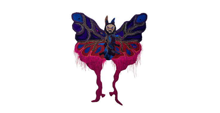 Zula Tuvshinbats Textilkunstwerk „Mother“.