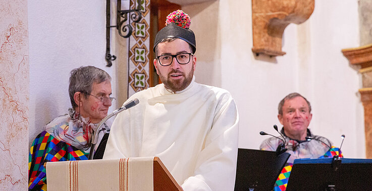 Der Wortgottesdienst zur Faschingsmesse. 