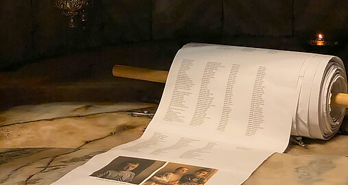 In der Geburtsgrotte in Bethlehem.