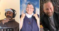 Katholische „Christfluencer“: Franziskaner-Pater Manuel Sandesh, Schwester Teresa Zukic und Pater Marek Pučalík. 