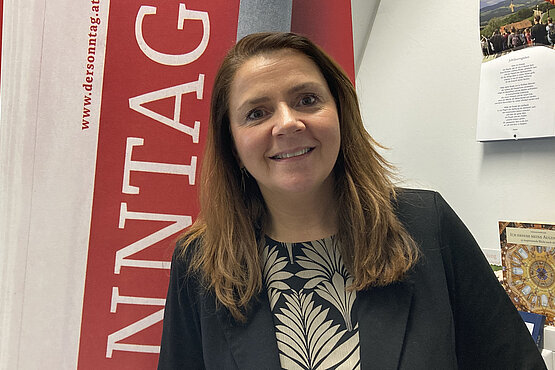Birgit Kelle in der Redaktion