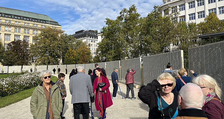 Lage der Shoah-Namensmauern