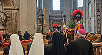 Der Leichnam von Papst Franziskus wurde am Mittwoch im Petersdom aufgebahrt. 