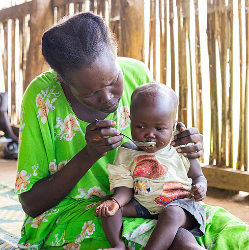 Unterernährte Kinder im Südsudan werden mit den Spenden vom Weltmissionssonntag unterstützt.