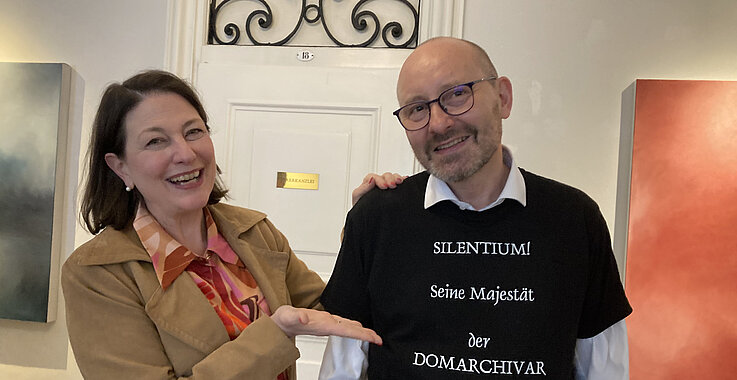 Sophie Lauringer mit Reinhard Gruber.