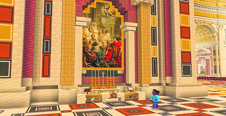 Das Computer-Spiel Minecraft (frei übersetzt „Bauhandwerk“) wurde jetzt auch in den Petersdom im Vatikan übertragen. 