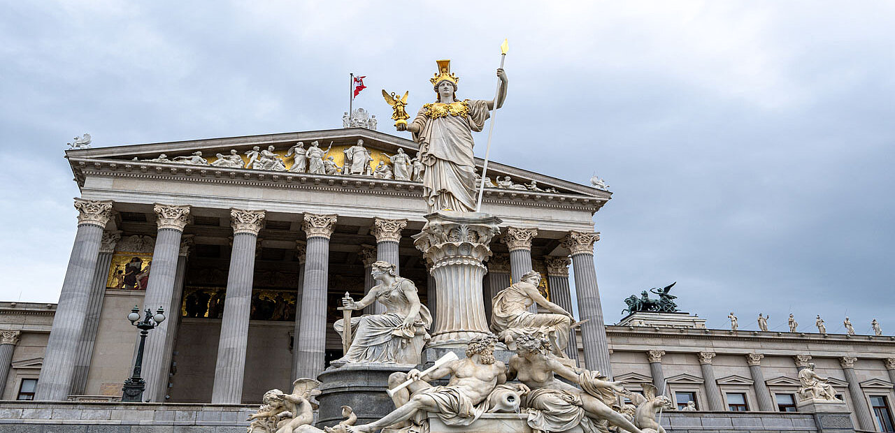 Das Parlament in Wien - das Herz der Demokratie in Österreich. 