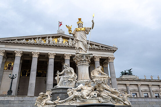 Das Parlament in Wien - das Herz der Demokratie in Österreich. 