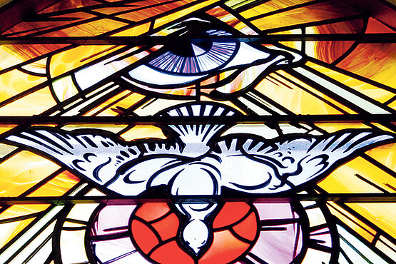 Ausschnitt eines Kirchenfensters