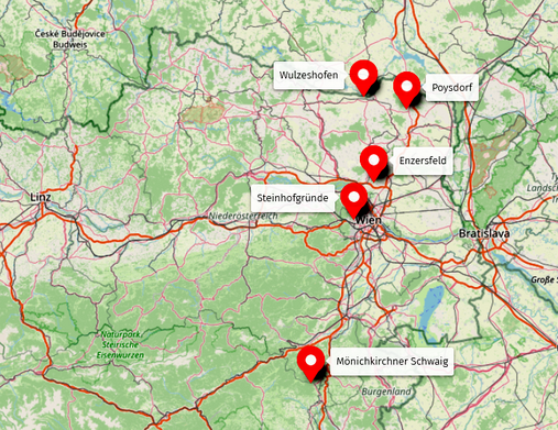 Karte Picknickorte Open Street Map