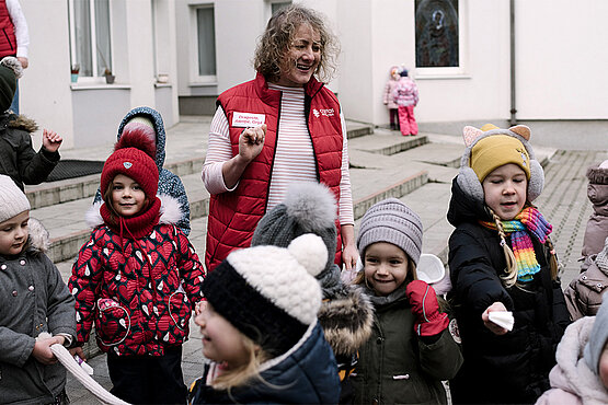 Caritas-Flüchtlingszentrum ukrainische Kinder