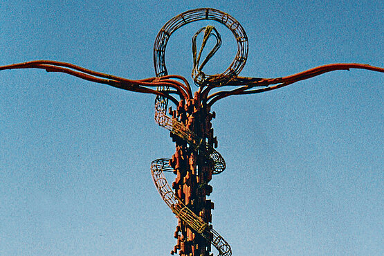 Kreuz auf dem Berge Nebo in Jordanien.