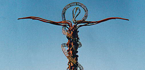 Kreuz auf dem Berge Nebo in Jordanien.