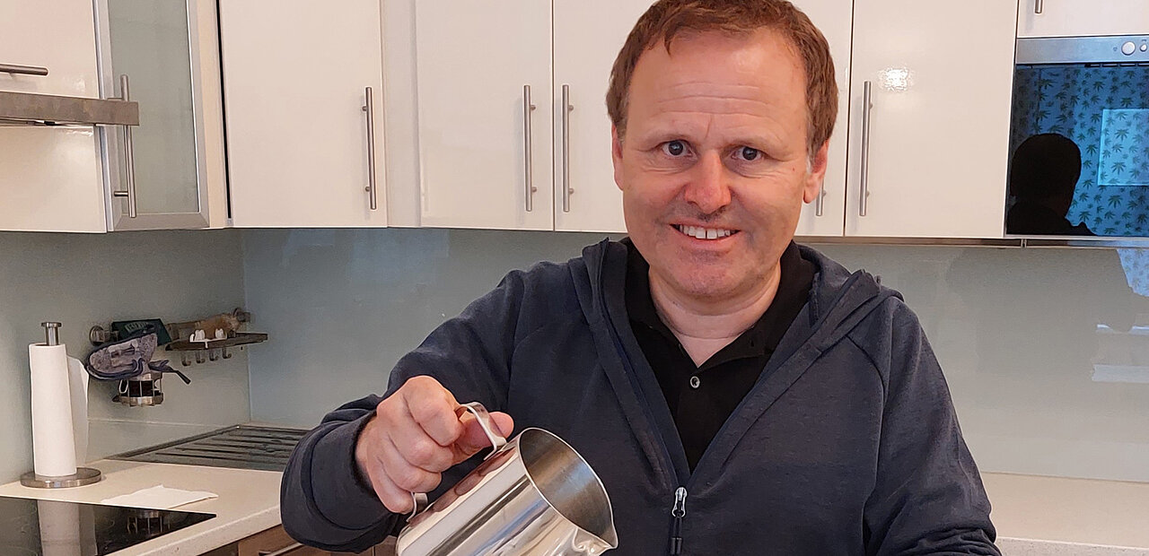 Christian Dohlhofer im Pfarrcafé