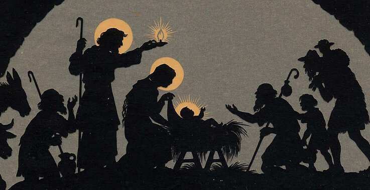 Weihnachten: Die Hirten kommen zur Anbetung des Jesus-Kindes.