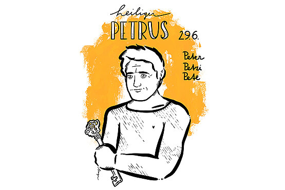 Petrus Attribut ist der Schlüssel.