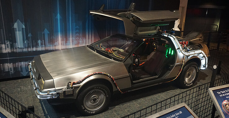 Mit dem DeLorean geht es "Zurück in die Zukunft". 