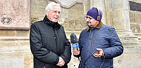 Franz Küberl und Stefan Hauser beim Interview