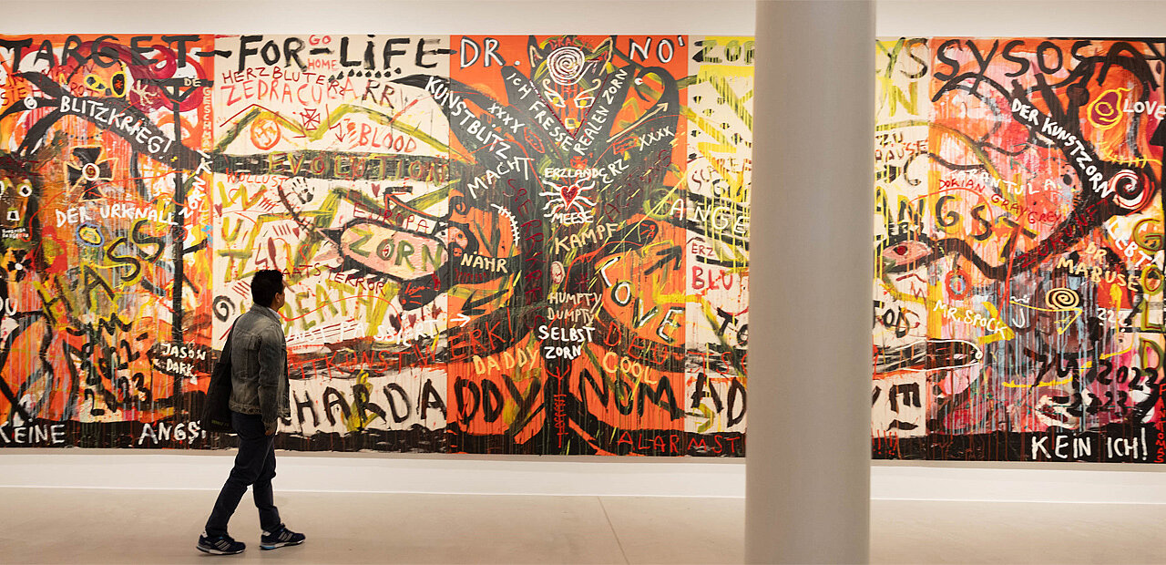 Jonathan Meese schuf eine malerische Reflexion über den Zorn.