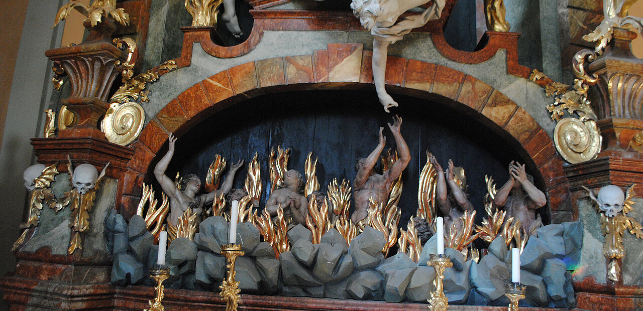 Der Arme Seelen Altar in der Wallfahrtskirche Mariahilfberg