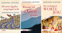 Hier ein Bildtext zu Sie sind leicht lesbar - die Bücher, die Gerhard Lohfink über Themen der Bibel geschrieben hat.den drei Büchern. 