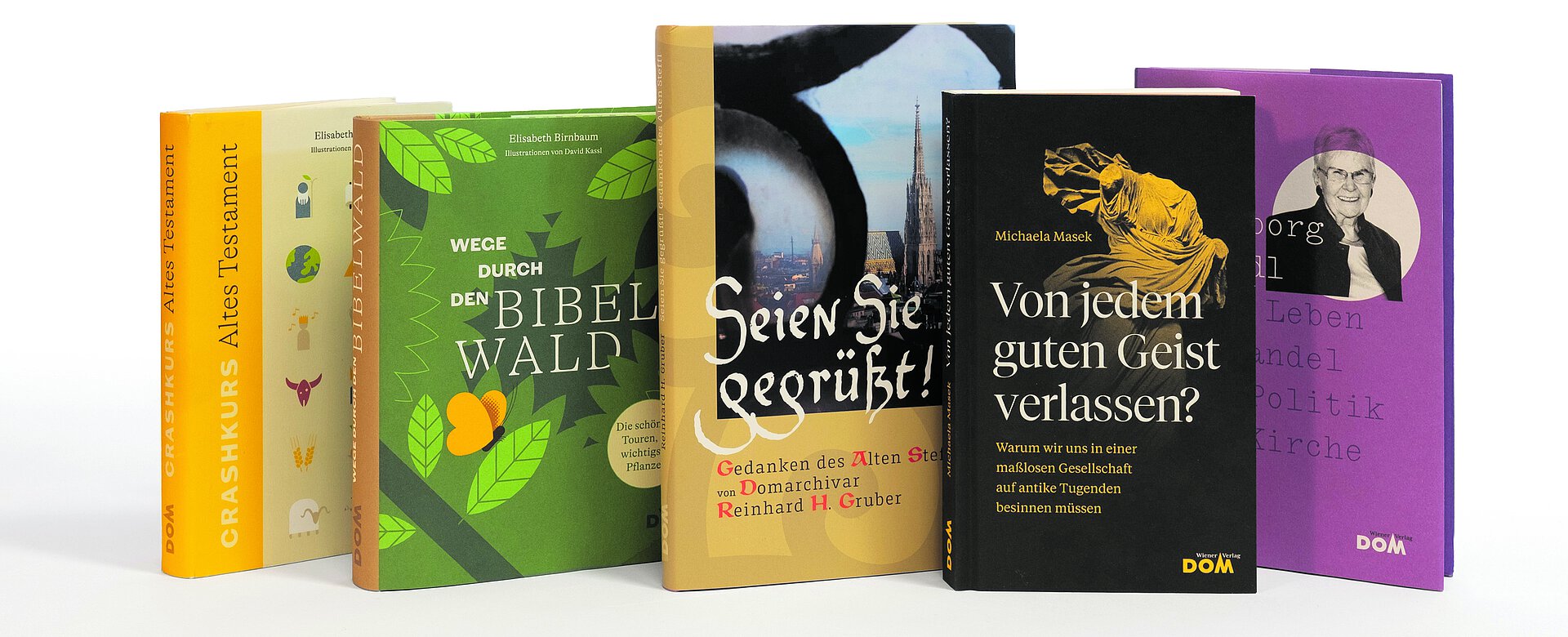 Breites Sortiment: die bunte Palette des Wiener Dom-Verlags – vom Biblischen bis hin zur Kirchengeschichte und Biographie.