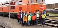 Ein Teil der Schienenwallfahrt-Gruppe vor der Heimreise. 