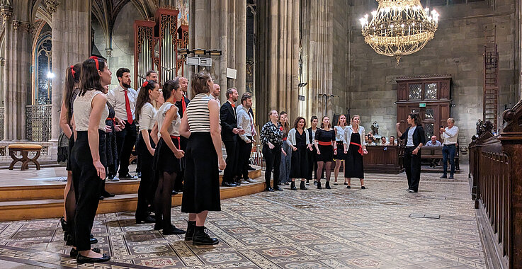 Ein Chor in der Votivkirche in Wien. 
