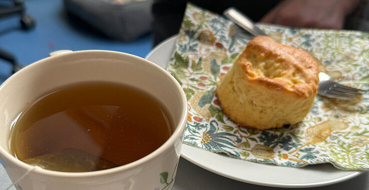 Zur Jause gab es Scones.