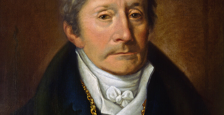 Das Gemälde, gezeichnet von Joseph Willibrord Mähler (1778–1860), zeigt den Komponisten Antonio Salieri (1750 - 1825). 