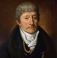 Das Gemälde, gezeichnet von Joseph Willibrord Mähler (1778–1860), zeigt den Komponisten Antonio Salieri (1750 - 1825). 