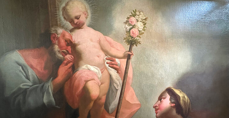 Fortschritte der Restaurierung sind in der Kirche in Rodaun zu sehen.