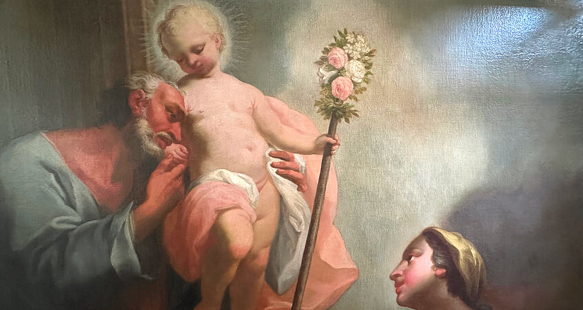 Fortschritte der Restaurierung sind in der Kirche in Rodaun zu sehen.