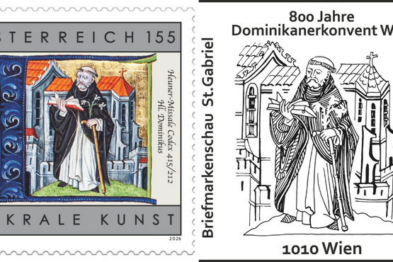 Die Serie „Sakrale Kunst“ zeigt den Heiligen Dominikus gemäß dem Motiv der Initiale aus dem sogenannten Heuner-Missale.