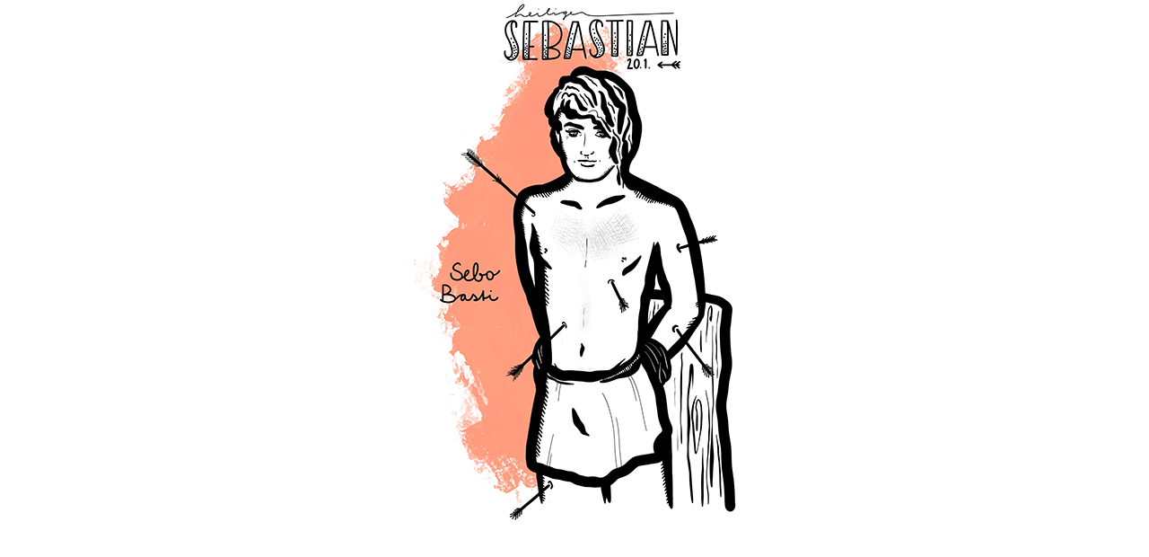 Heiliger Sebastian als Grafik