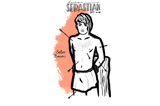 Heiliger Sebastian als Grafik