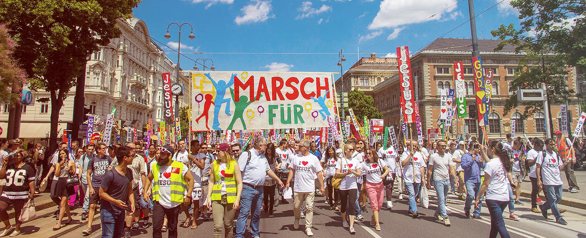 Schon 2016 gingen Christen in Wien beim "Marsch für Jesus" auf die Straße. 