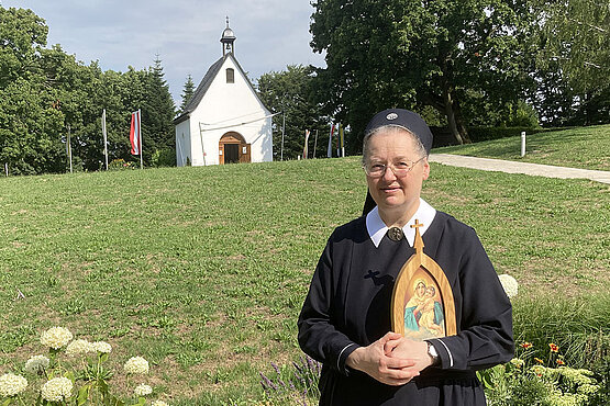 Schwester Ingrid-Maria betreut das Schönstatt-Heiligtum am Kahlenberg.