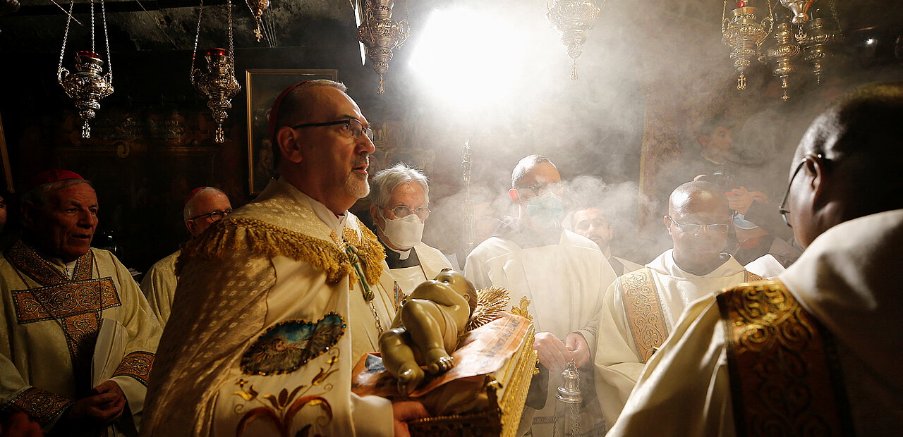 Der lateinische Patriarch von Jerusalem wird in Bethlehem Weihnachten feiern.