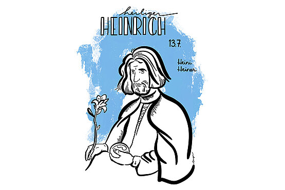 Mit dem Reichsapfel in der Hand wurde Heinrich von Jesus selbst gekrönt.