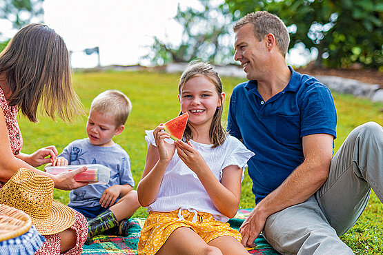 Familie beim Picknick